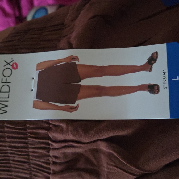 Wildfox Brown Shorts L NWT 5" Inseam Lightweight - Picture 4 of 8